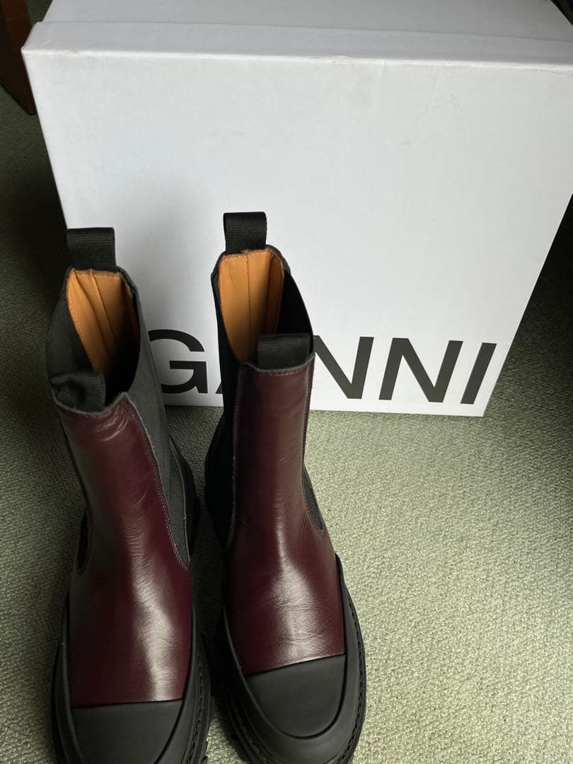 GANNI ガニー　カラーブロック　ショートブーツ　39