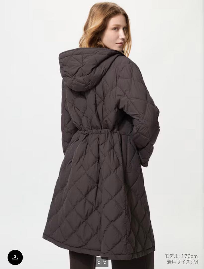 ユニクロ パフテックロングコートリラックスフィット ブラック Mサイズ 新品