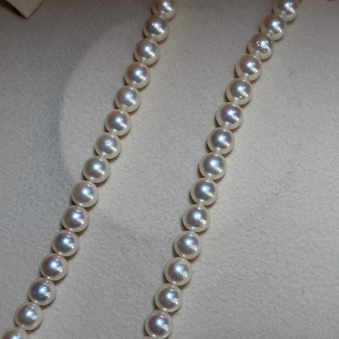 テリ強✨　あこや真珠　鑑別書付き　パール　ネックレス　約7.5-8.0 本真珠