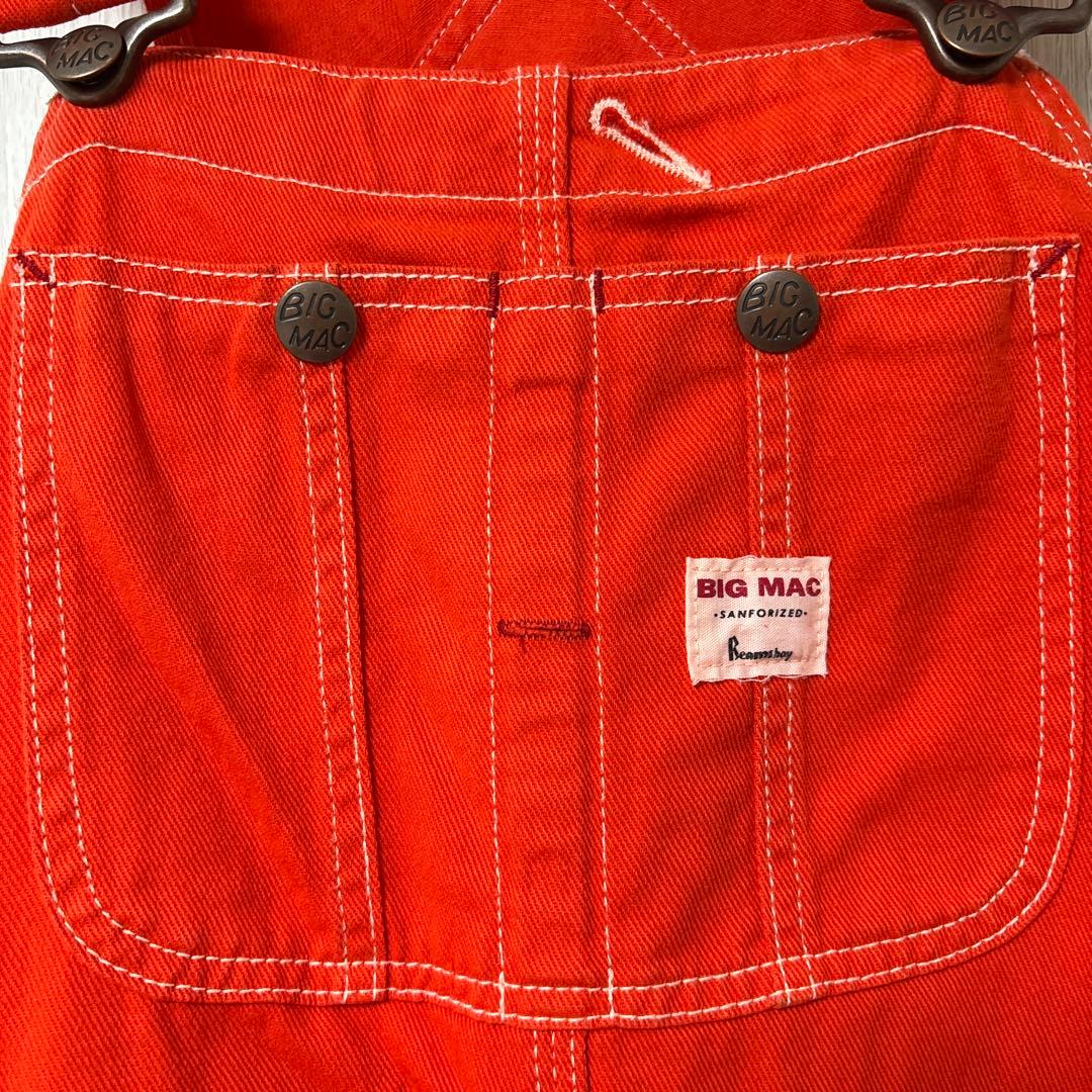 BEAMS BOY BIG MAC オーバーオール　オレンジ