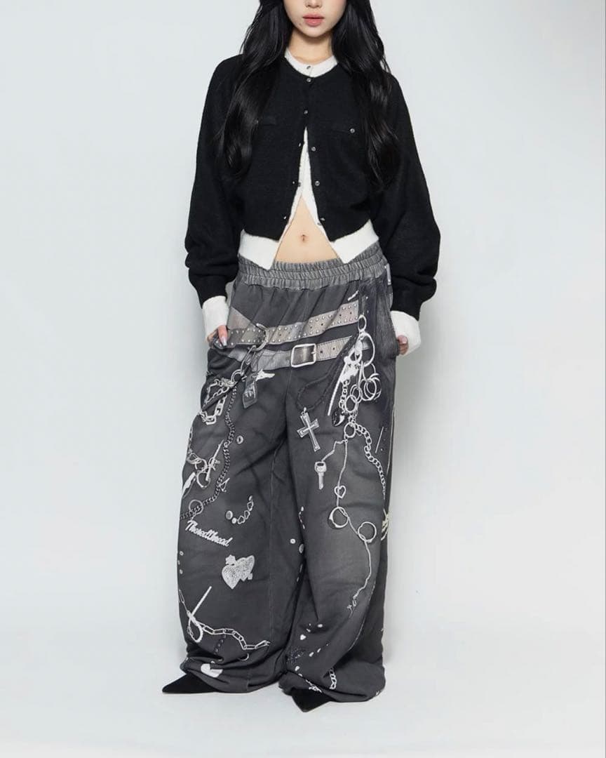 パンツ THEREDTHREAD S PRINT SWEAT2 TOYS black