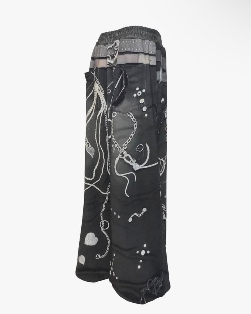 パンツ THEREDTHREAD S PRINT SWEAT2 TOYS black