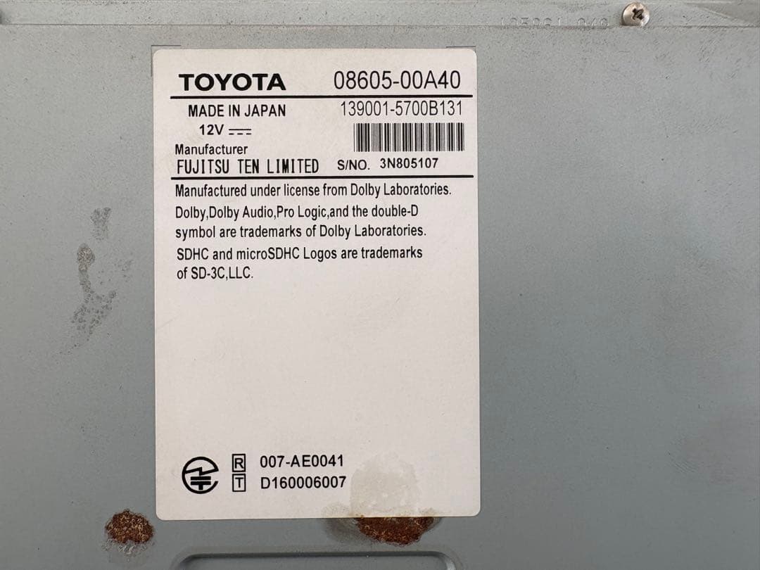 トヨタ　純正ナビ　NSZT-Y66T