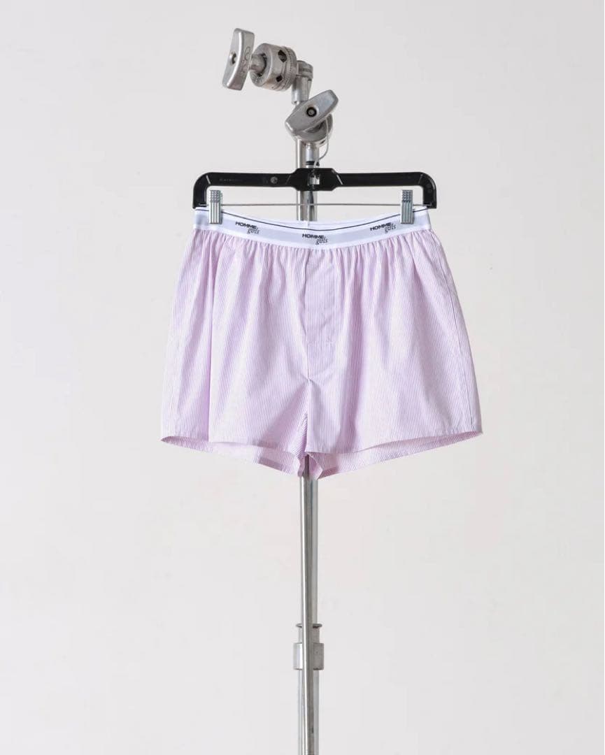 パンツ HOMMEgirls BOXER SHORT LAVENDER STRIPE