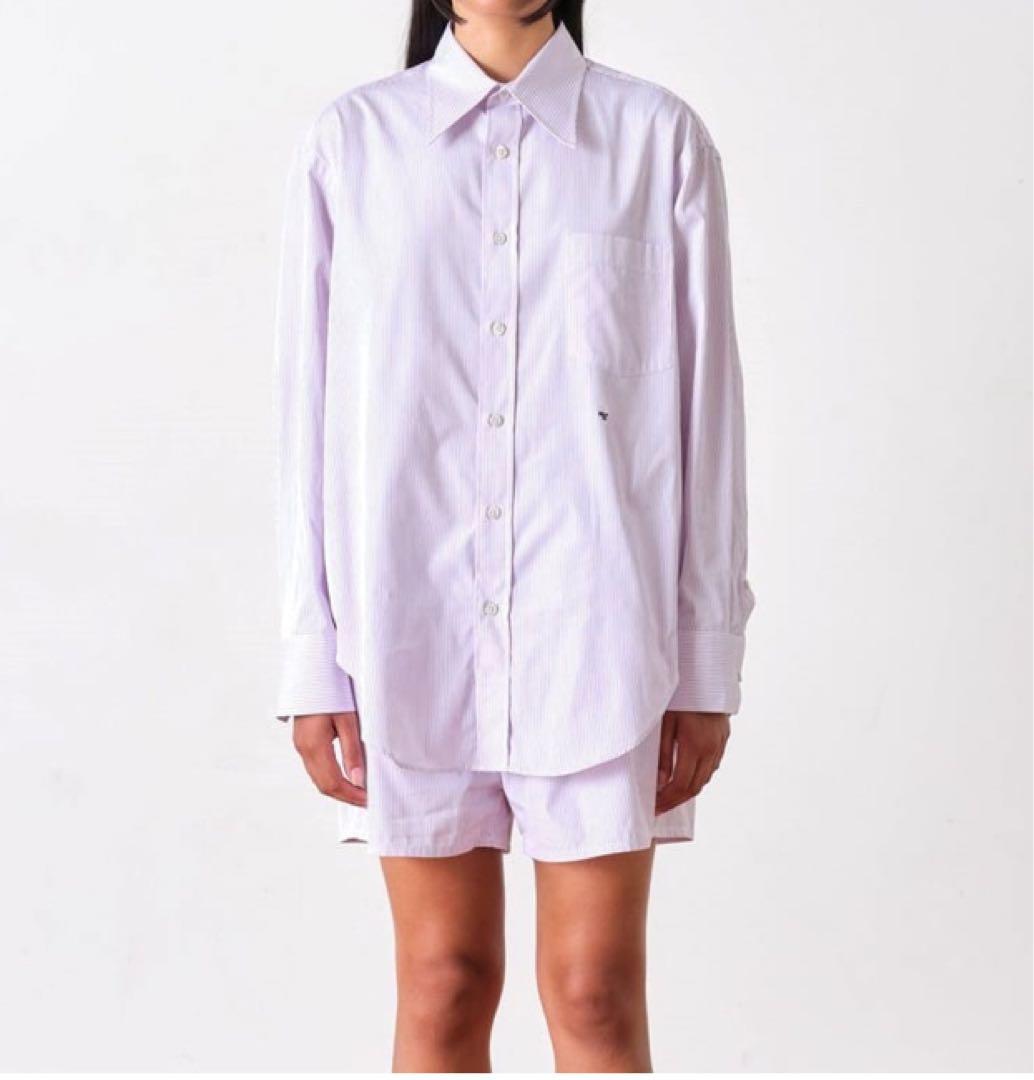 パンツ HOMMEgirls BOXER SHORT LAVENDER STRIPE