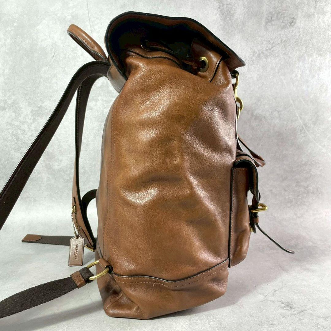 極美品 コーチ ブリーカー バックパック ビジネスバッグ A4可 レザー 茶