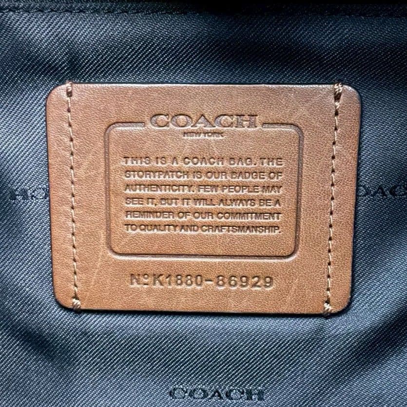 極美品 コーチ ブリーカー バックパック ビジネスバッグ A4可 レザー 茶