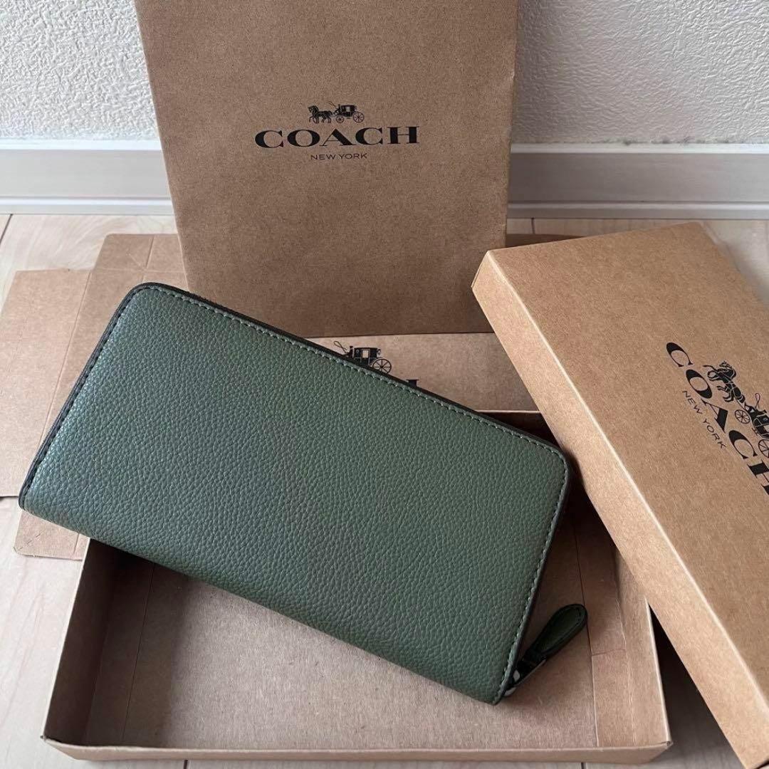 【残りわずか】COACH コーチ 財布 トレンドカラー オリーブ グリーン