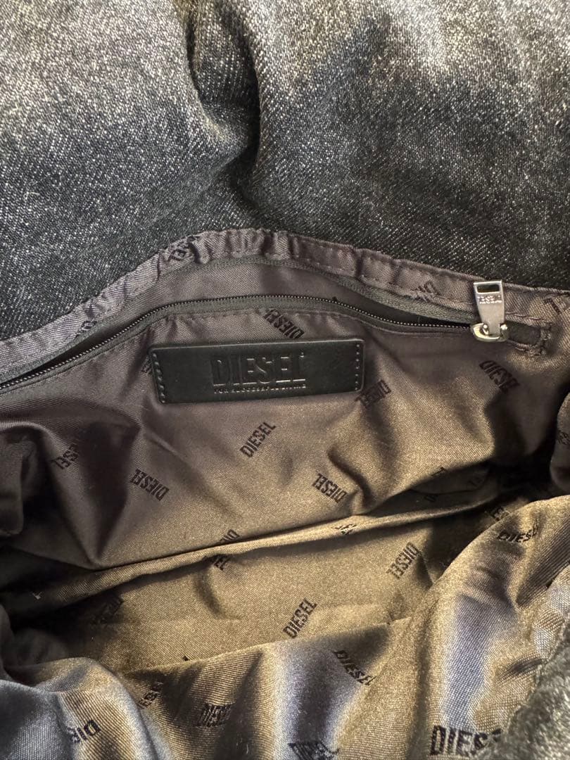 DIESEL デニム　キルティングショルダーバッグ グレー