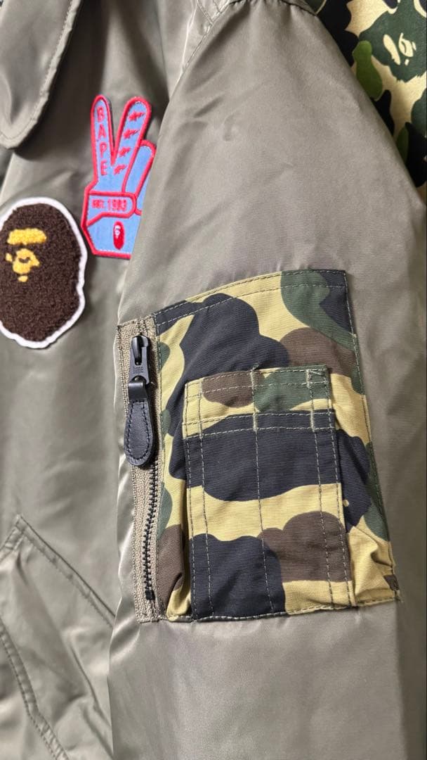 希少 A BATHING APEエイプ　MA-1