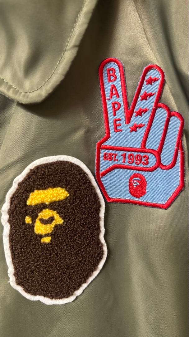 希少 A BATHING APEエイプ　MA-1