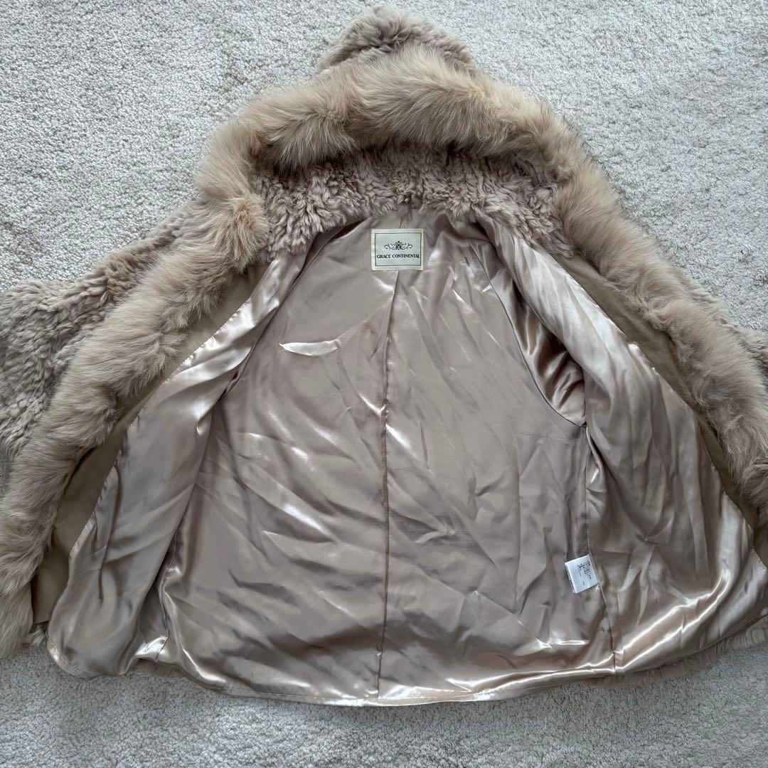 グレースコンチネンタル レッキス ラビット フォックス ファー ポンチョ 36
