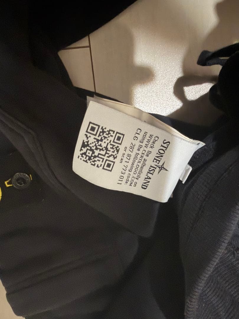 STONE  ブラックスウェットカーゴパンツ