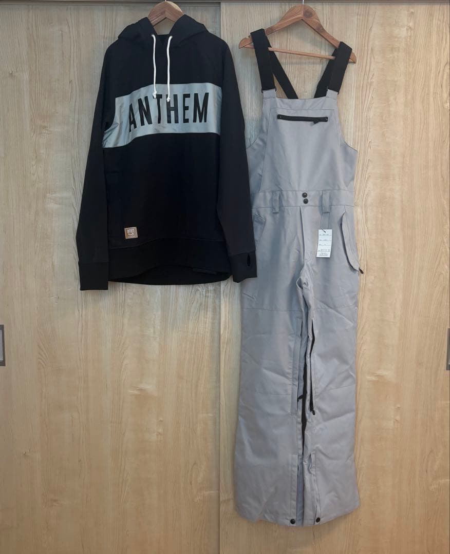 アンセム、ハイマスマニア　スノーボードウェア　パーカー、ビブパンツ