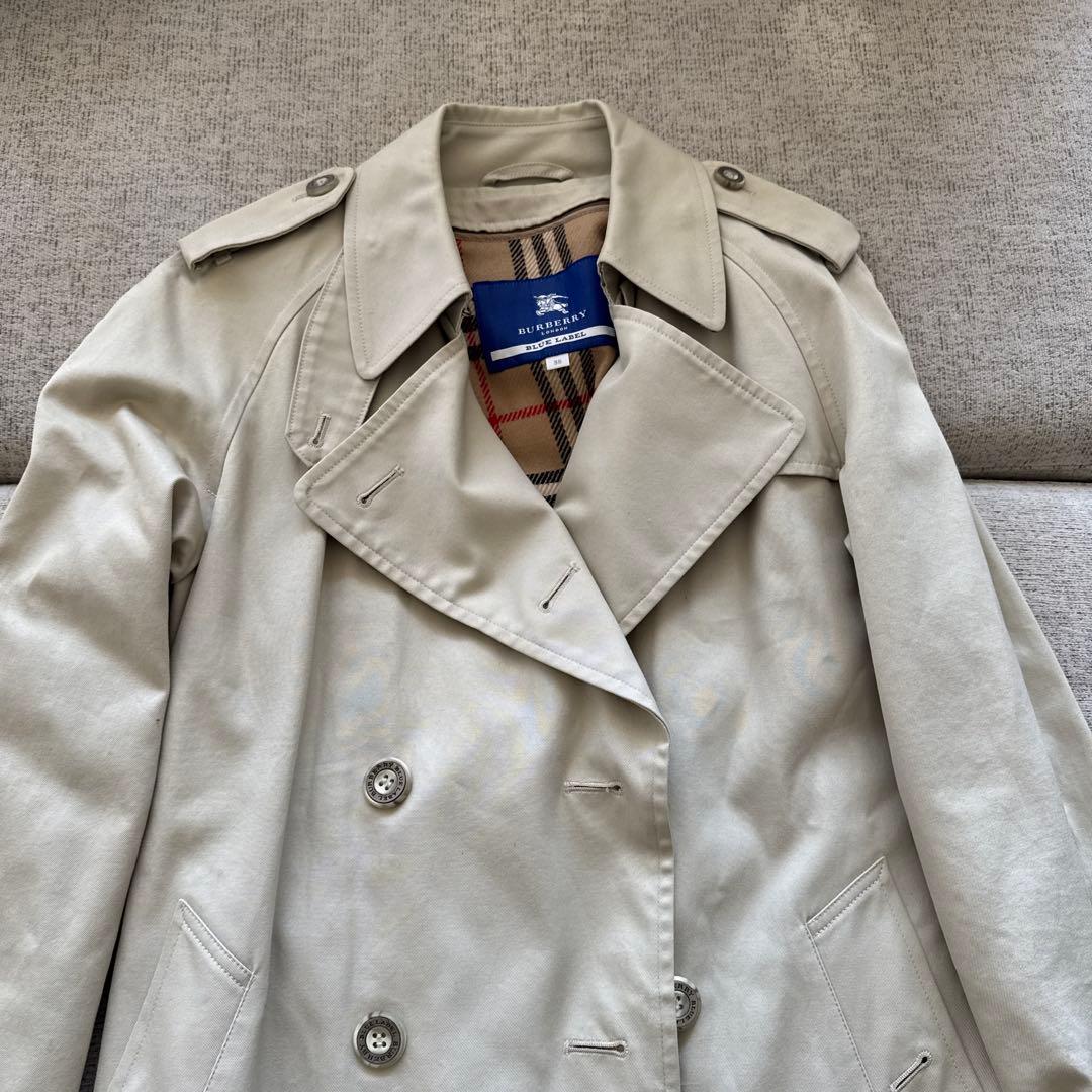 バーバリー　ブルーレーベル　トレンチコート　ベージュ　38 ロングコート