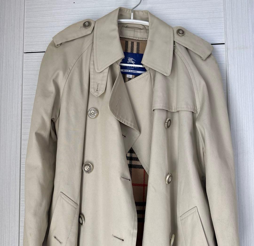 バーバリー　ブルーレーベル　トレンチコート　ベージュ　38 ロングコート