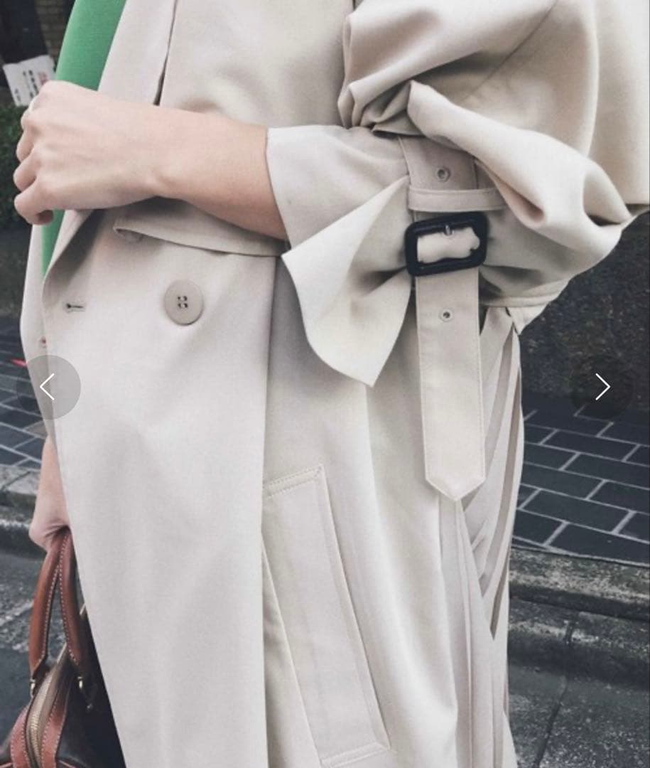 【新品未使用】AMERI VINTAGE バックプリーツトレンチコート ベージュ