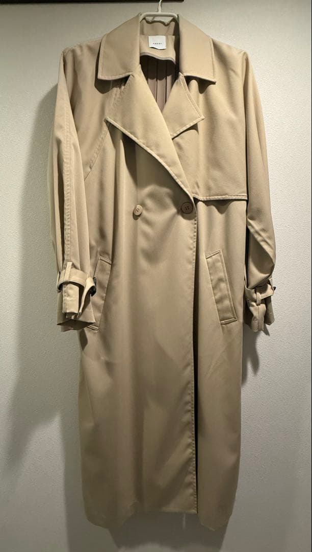 【新品未使用】AMERI VINTAGE バックプリーツトレンチコート ベージュ