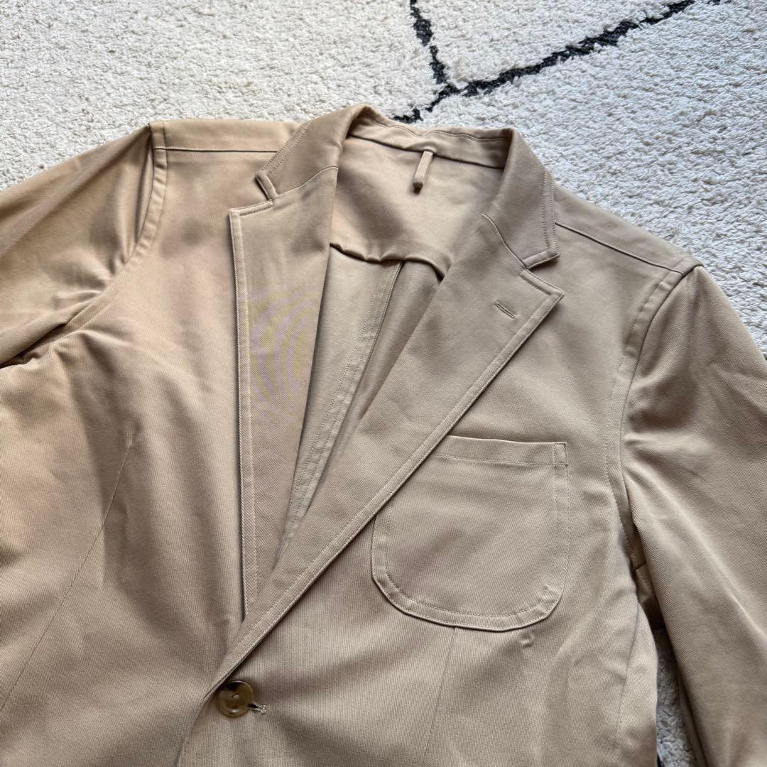 未使用　鎌倉シャツ　テーラードジャケット　コットン　ベージュ　Mサイズ