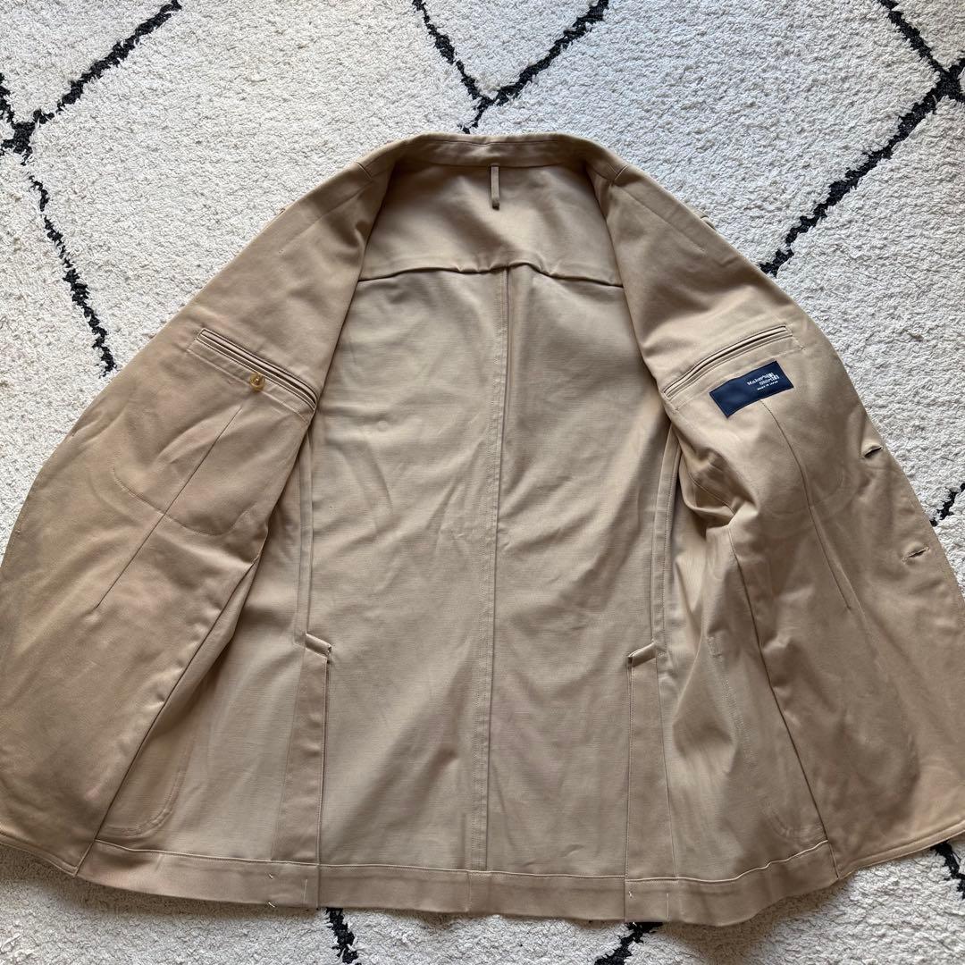 未使用　鎌倉シャツ　テーラードジャケット　コットン　ベージュ　Mサイズ