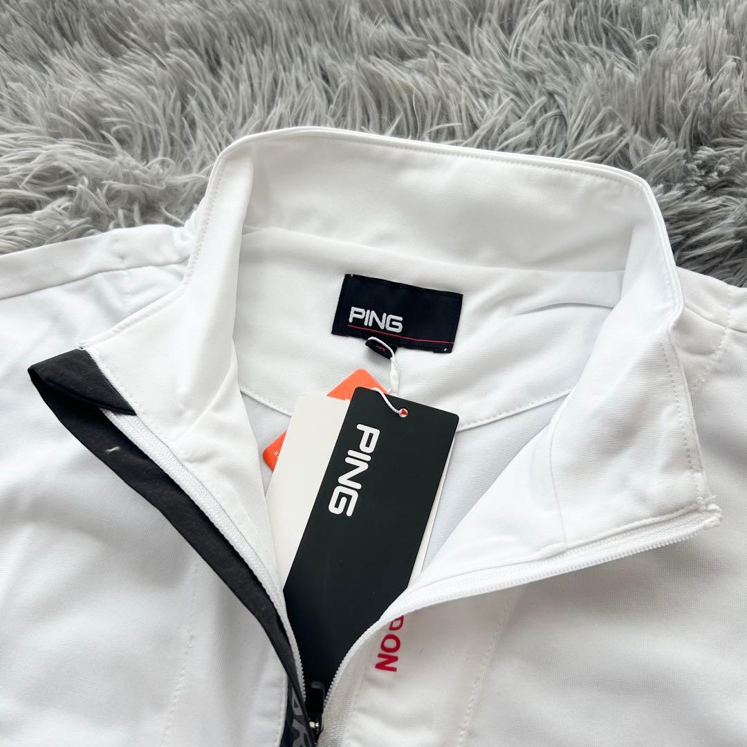 新品 PING ピン　セットアップ　半袖シャツ　ハーフジップ　パンツ　Mサイズ