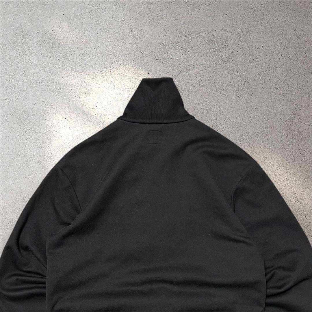 adidas 00sトラックジャケットALL BLACKトレフォイル刺繍ジャージ