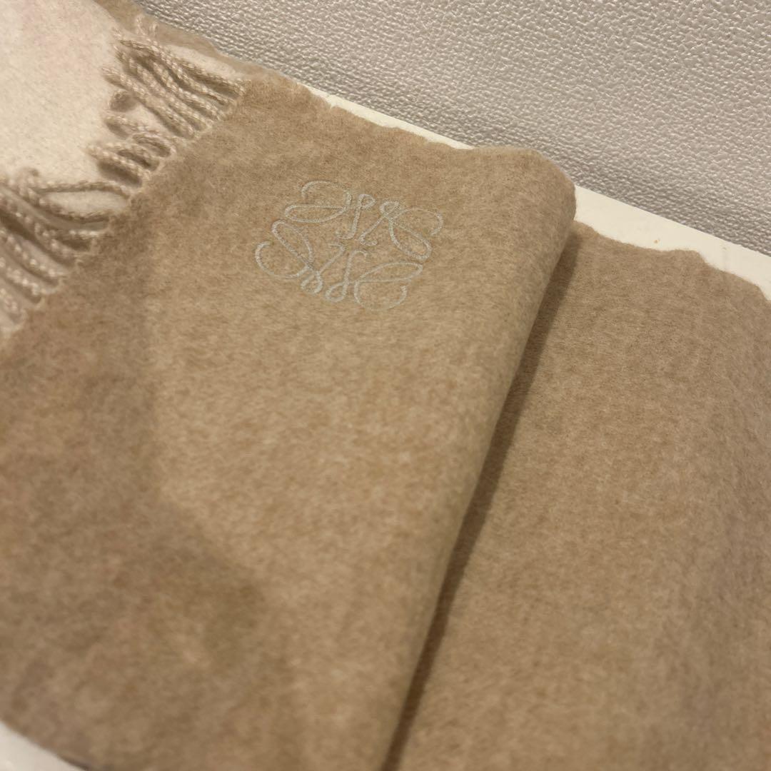 ロエベ　リバーシブル　ウール　カシミヤ　マフラー