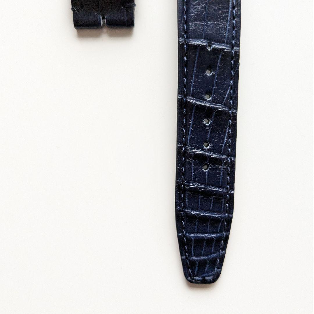 極美品 IWC 純正 ポルトギーゼ ダークブルー アリゲーター ストラップ XS