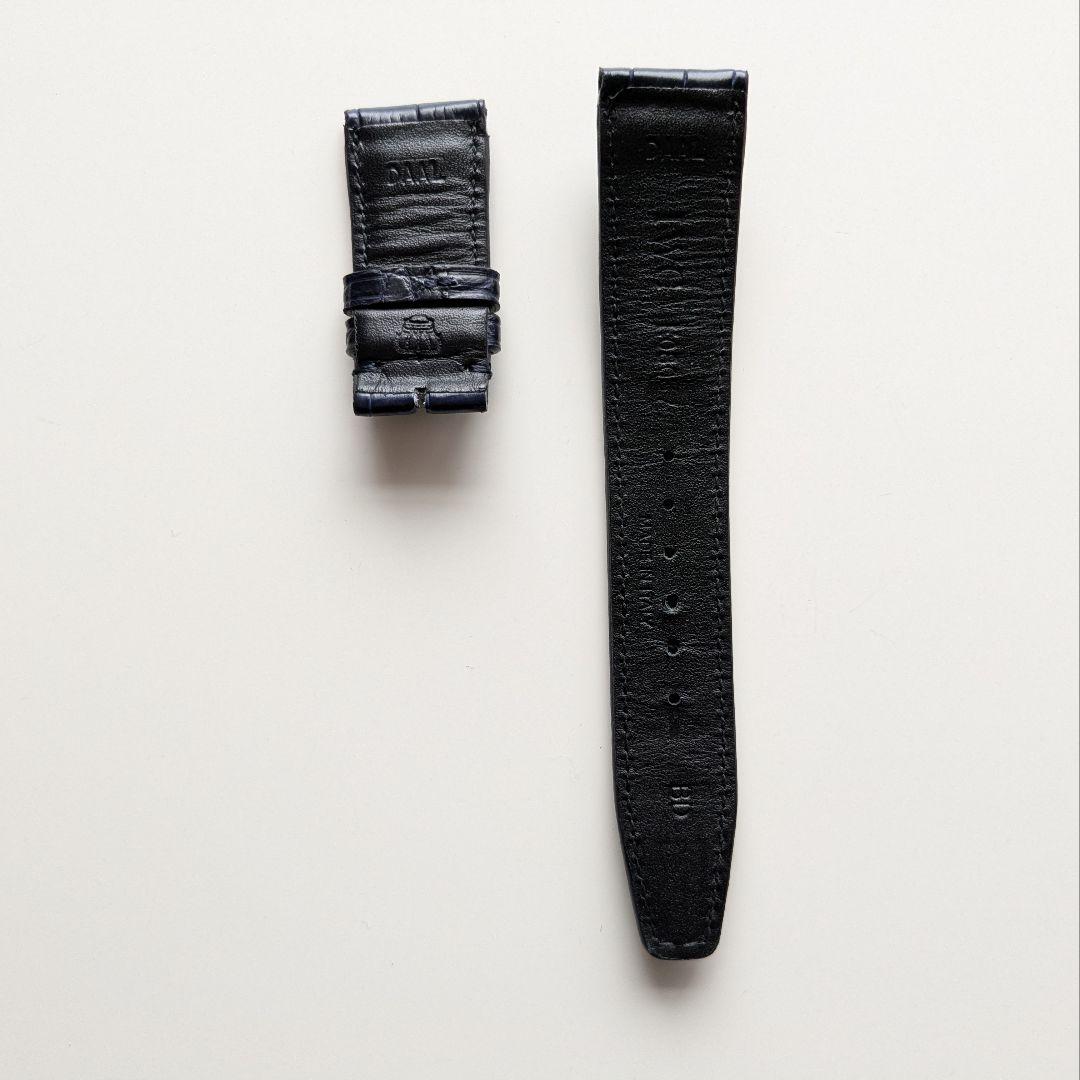 極美品 IWC 純正 ポルトギーゼ ダークブルー アリゲーター ストラップ XS