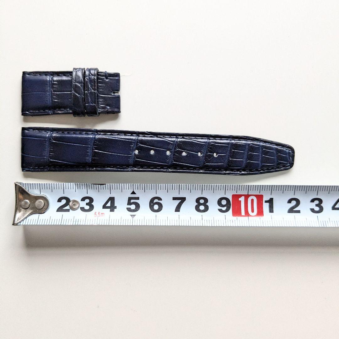極美品 IWC 純正 ポルトギーゼ ダークブルー アリゲーター ストラップ XS