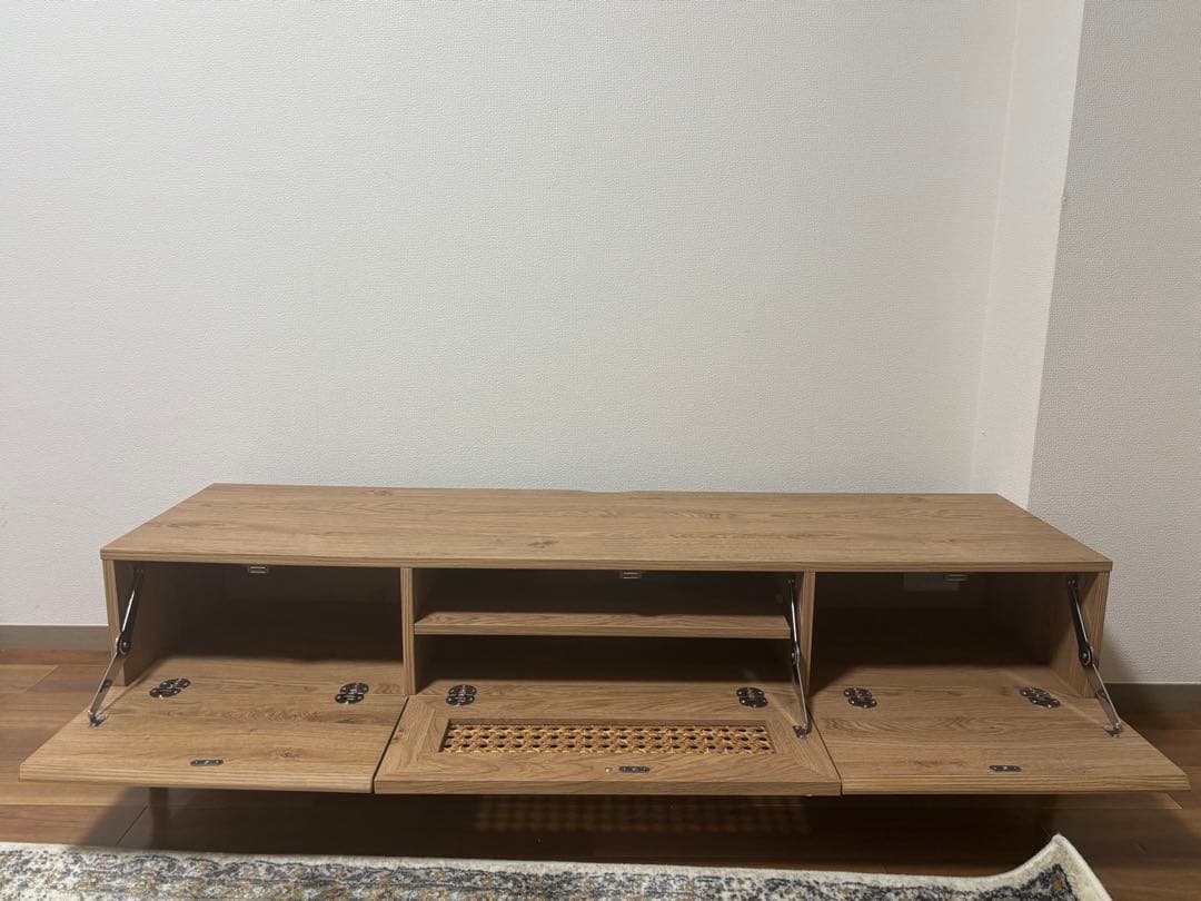 【m♡ 】LOWYA ロウヤ　ラタン調　テレビボード　TV台　幅140cm