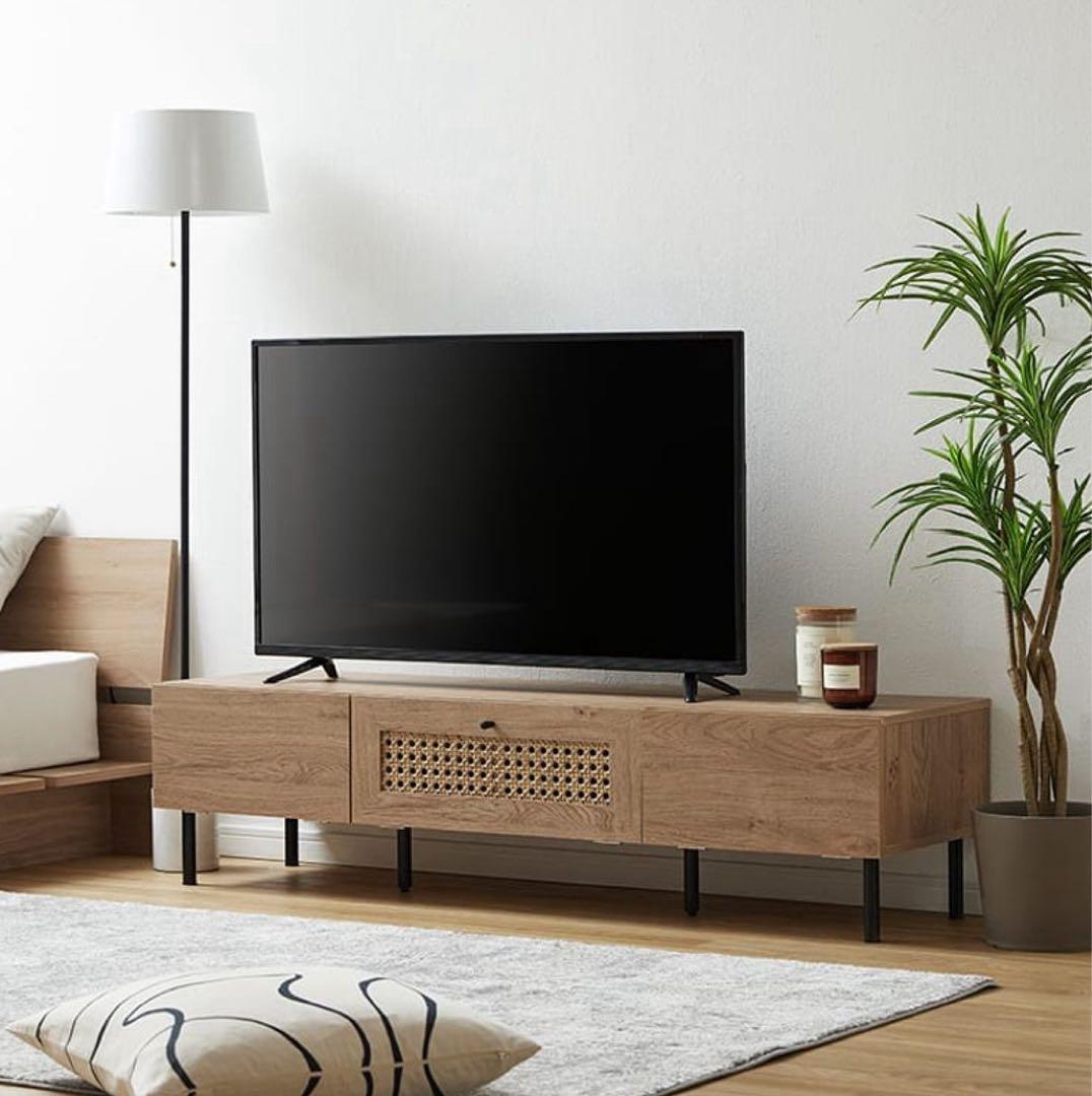 【m♡ 】LOWYA ロウヤ　ラタン調　テレビボード　TV台　幅140cm