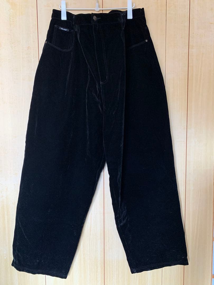 f KNOCKOUT スーパービッグサイズ　ベロアバギーパンツ　B系