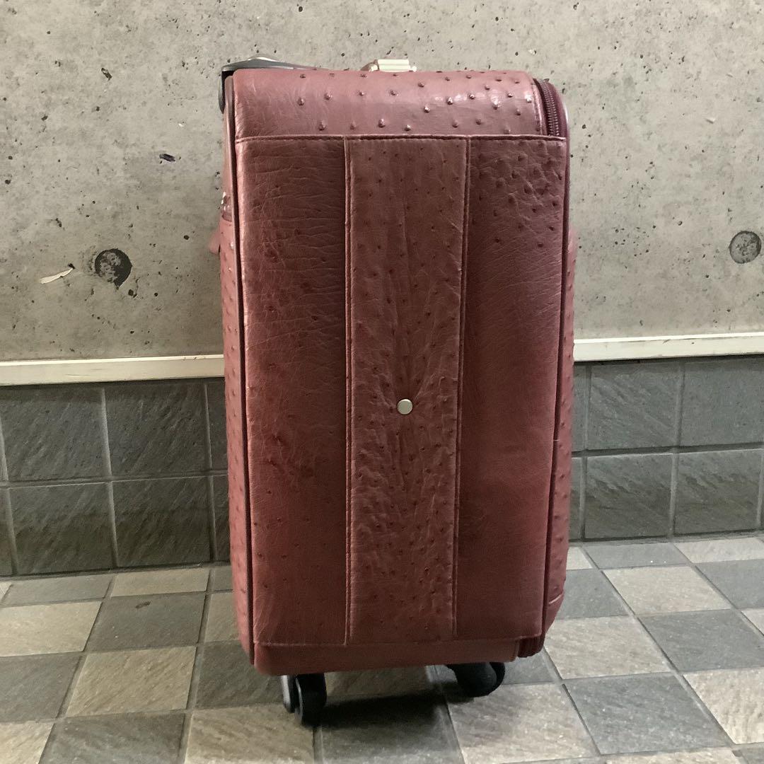 き*り様 武知 Takechi オーストリッチ レザー キャリーケース 中型 ス