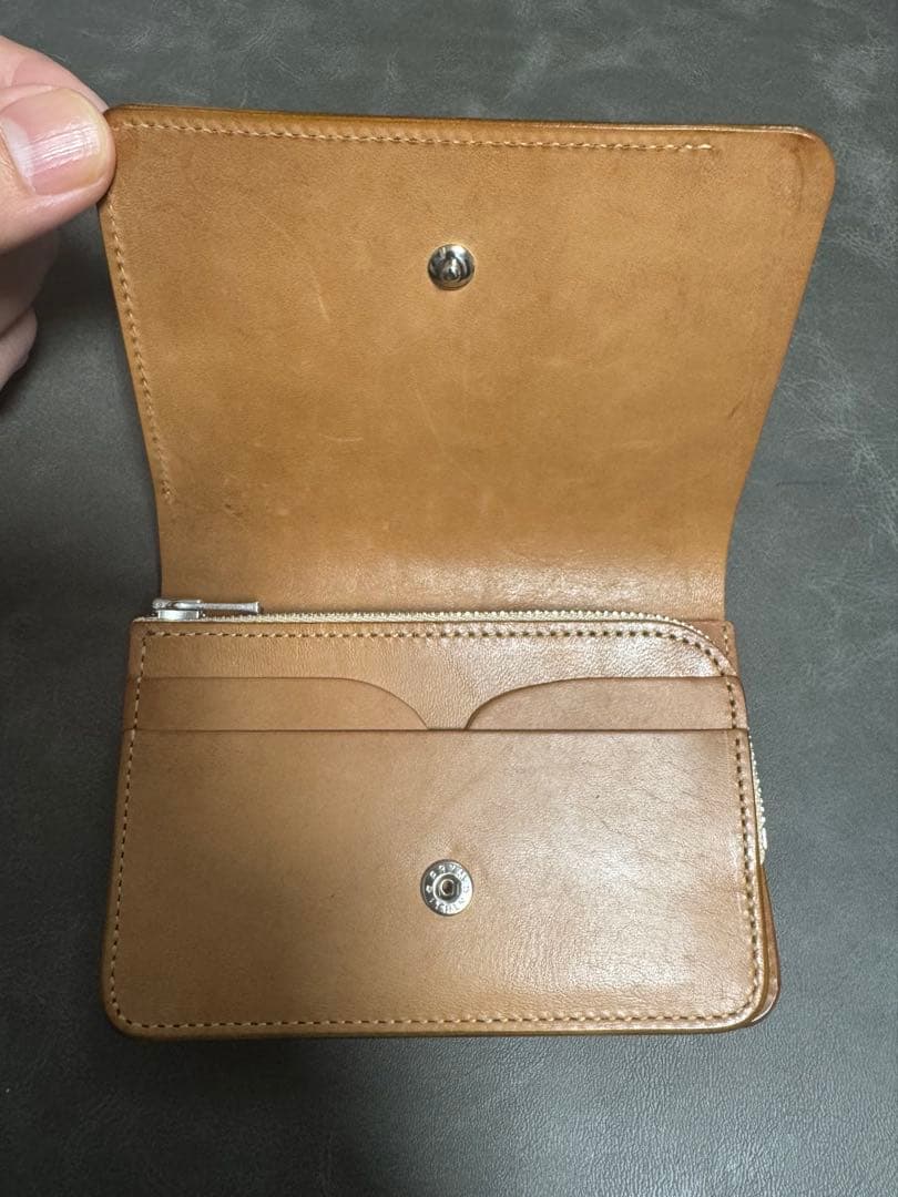 【美品】forme Short Wallet Natural HorseButt