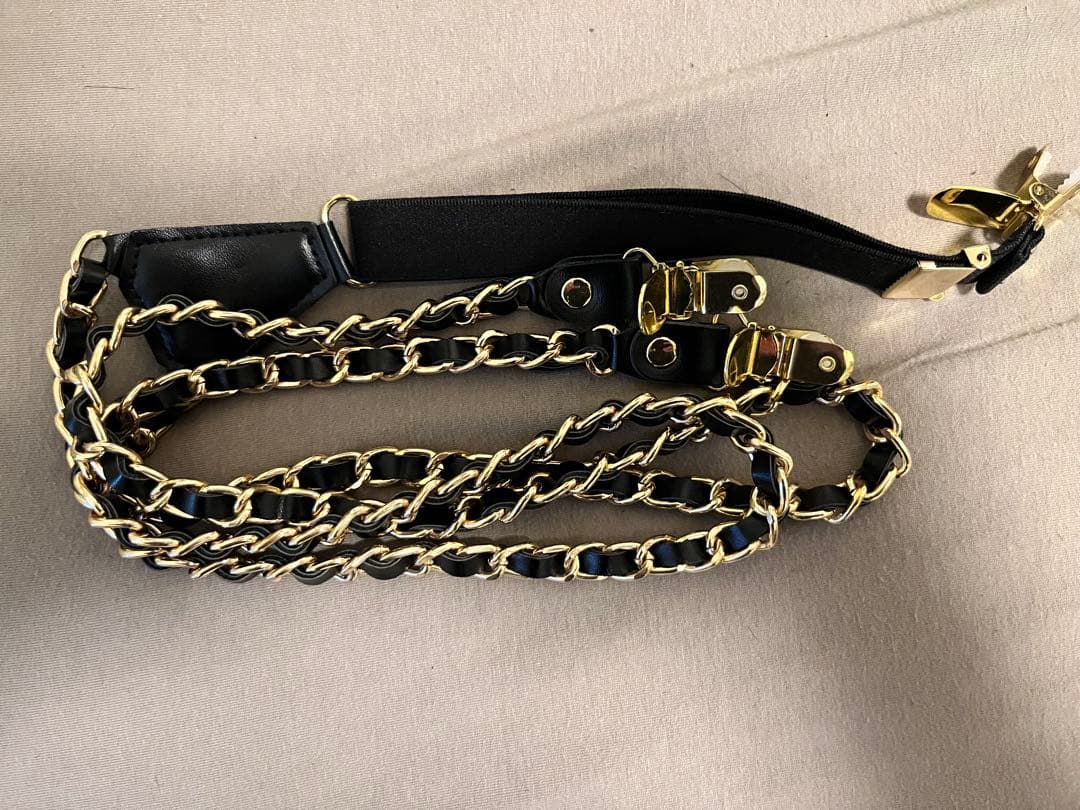 TAKUYA∞着用　BECOME TREE ブラック×ゴールド　サスペンダー