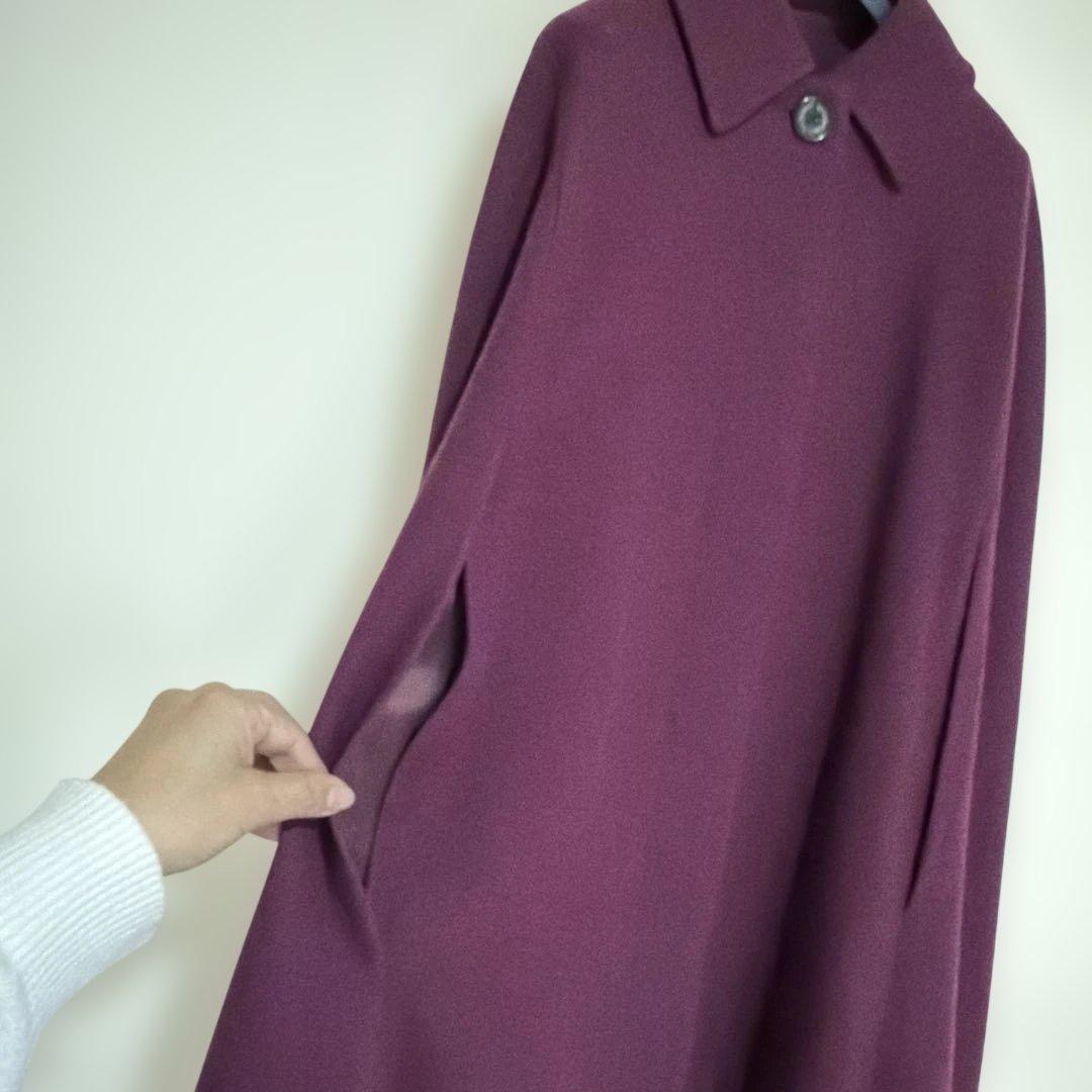 マッキントッシュフィロソフィー　ケープコート　ポンチョ　ボルドー38