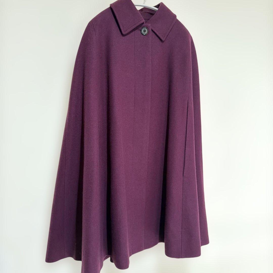 マッキントッシュフィロソフィー　ケープコート　ポンチョ　ボルドー38