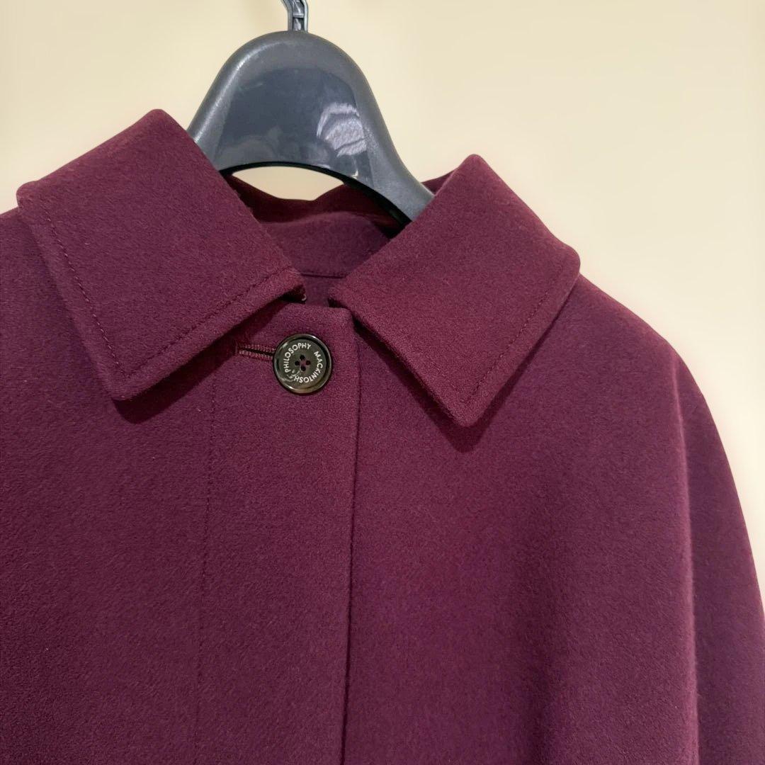 マッキントッシュフィロソフィー　ケープコート　ポンチョ　ボルドー38