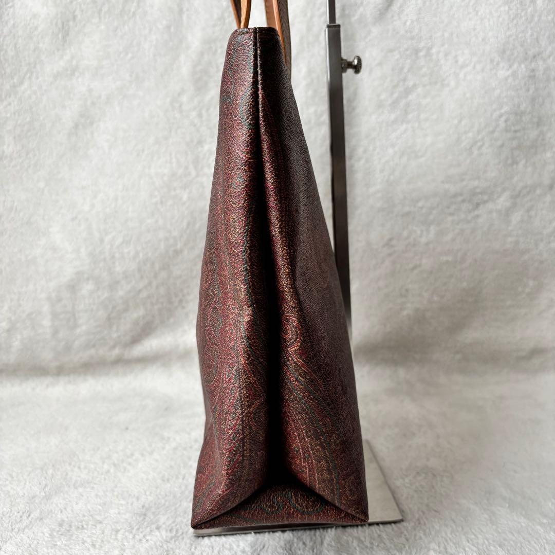 ✨️美品✨️ ETRO エトロ ペイズリー柄 レザー トートバッグ ブラウン