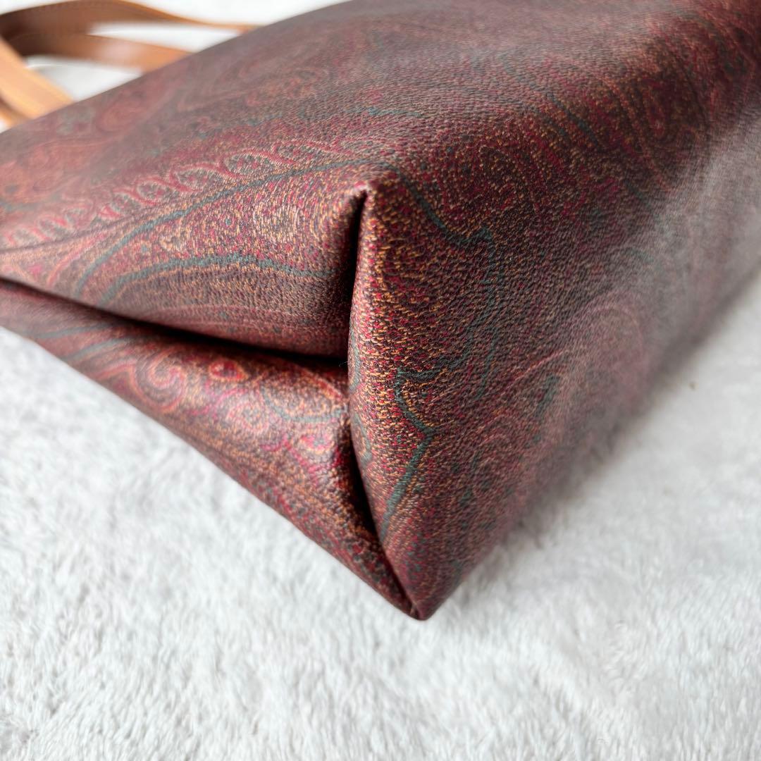 ✨️美品✨️ ETRO エトロ ペイズリー柄 レザー トートバッグ ブラウン