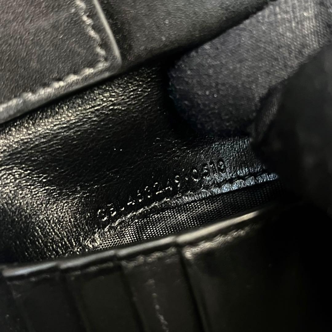 希少✨サンローラン ２つ折り財布 YSL カサンドラ レザー ブラック ロゴ