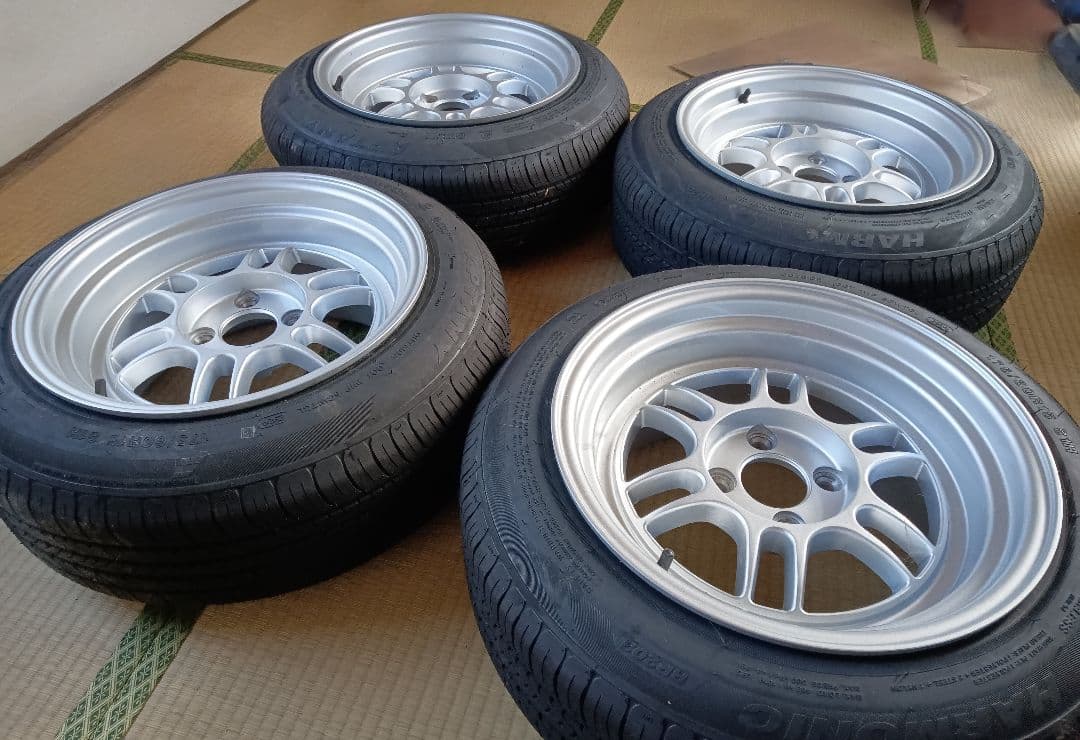 専用②激深リム 8J PCD100 引っ張り175/60 ロードスター