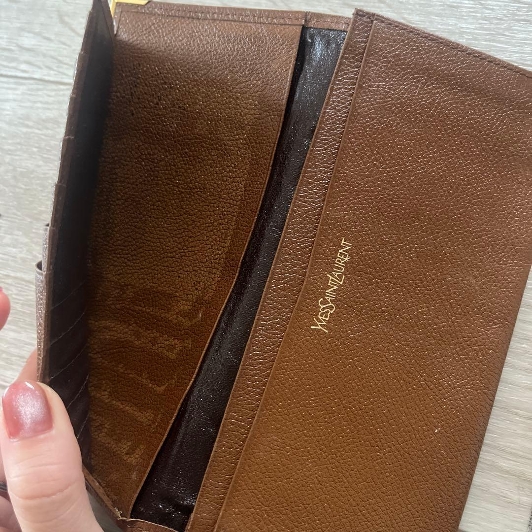 YSL ブラウンレザー 長財布