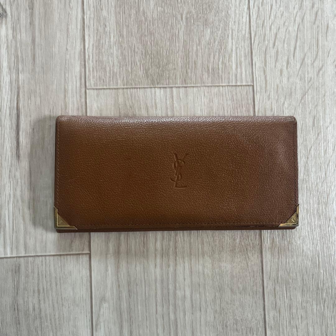 YSL ブラウンレザー 長財布
