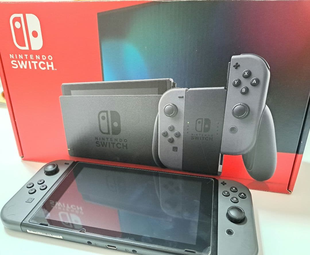 Nintendo Switch 本体 グレー バッテリー強化版 ジャンク ドック
