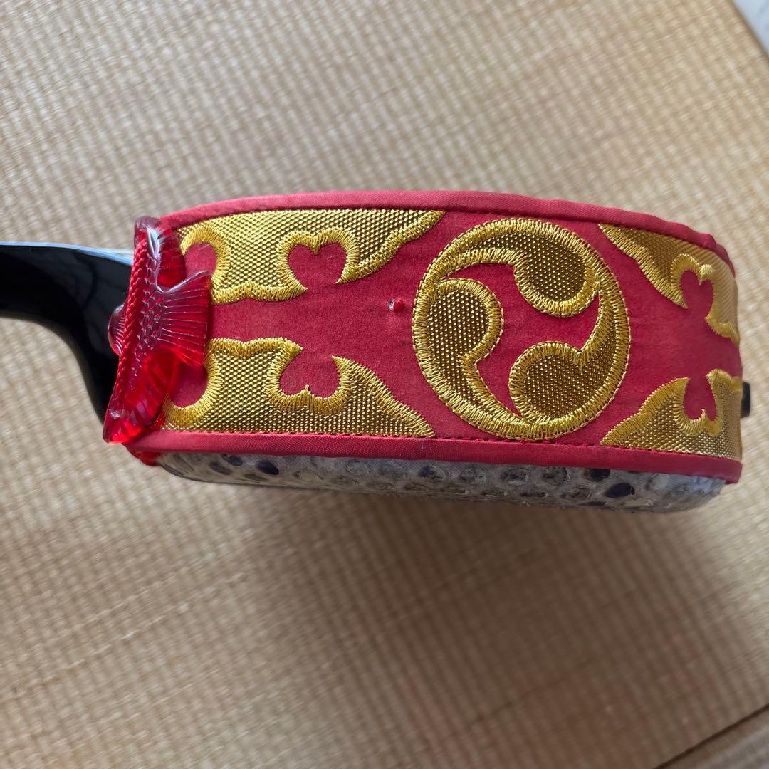 沖縄　琉球　三線　本蛇革　強化張り