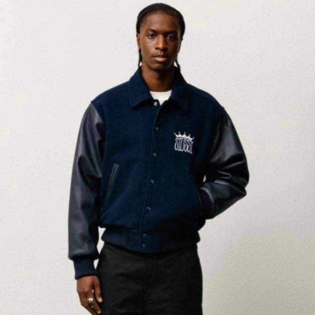ジャケット・アウター STUSSY KING VARSITY JACKET/ XL