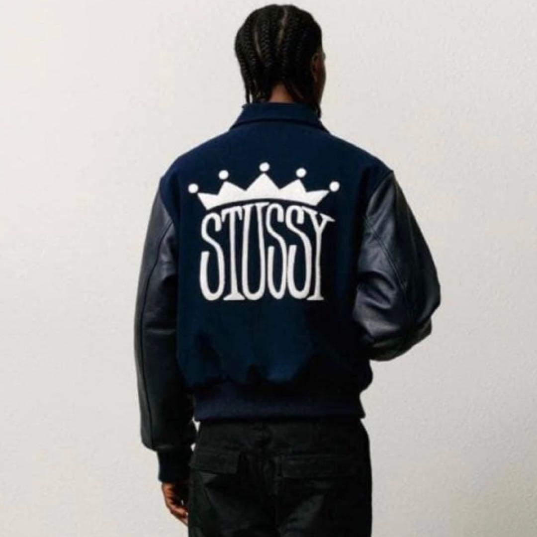 ジャケット・アウター STUSSY KING VARSITY JACKET/ XL