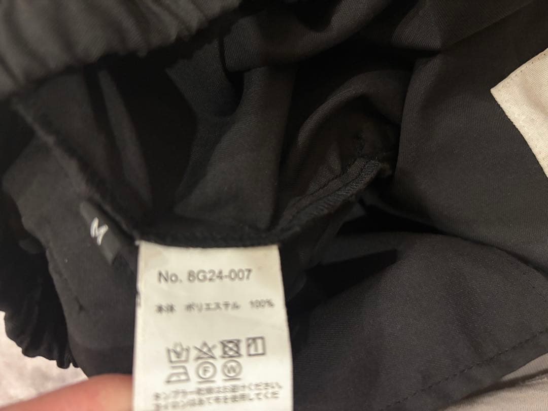 8g shoot ワンタックストレッチパンツ-クロM